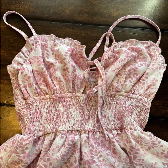 Women’s Floral Pink Shein Mini Dress- Size M - Picture 3 of 11